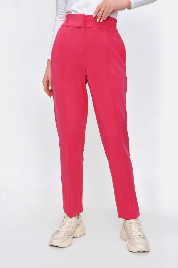 Fuşya Beli Lastikli Pantolon - 3