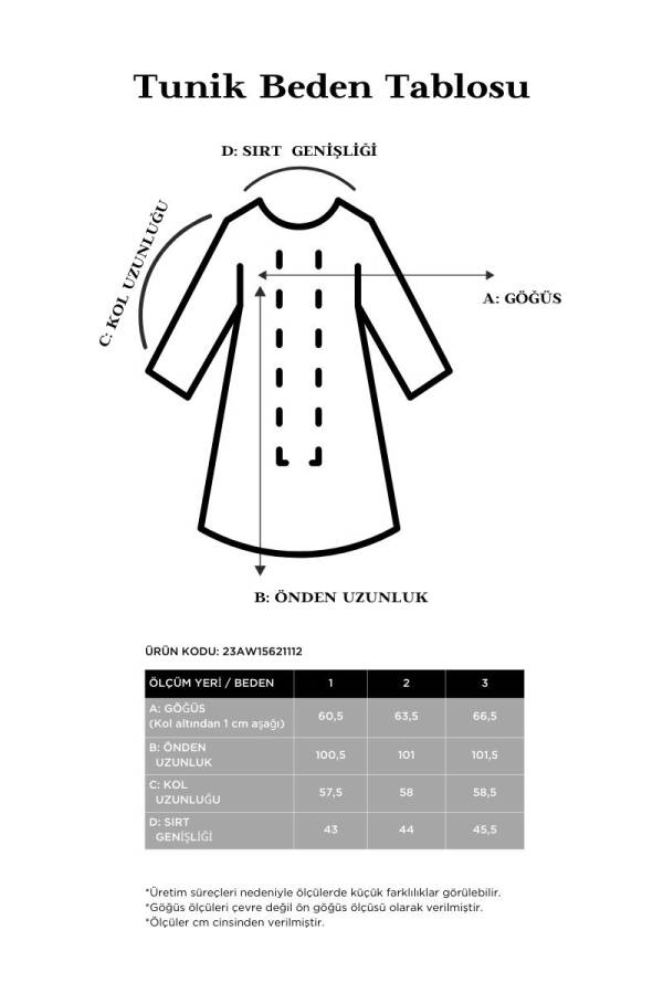 Haki Yakası Dantel İşleme Detaylı Kadife Tunik - 7