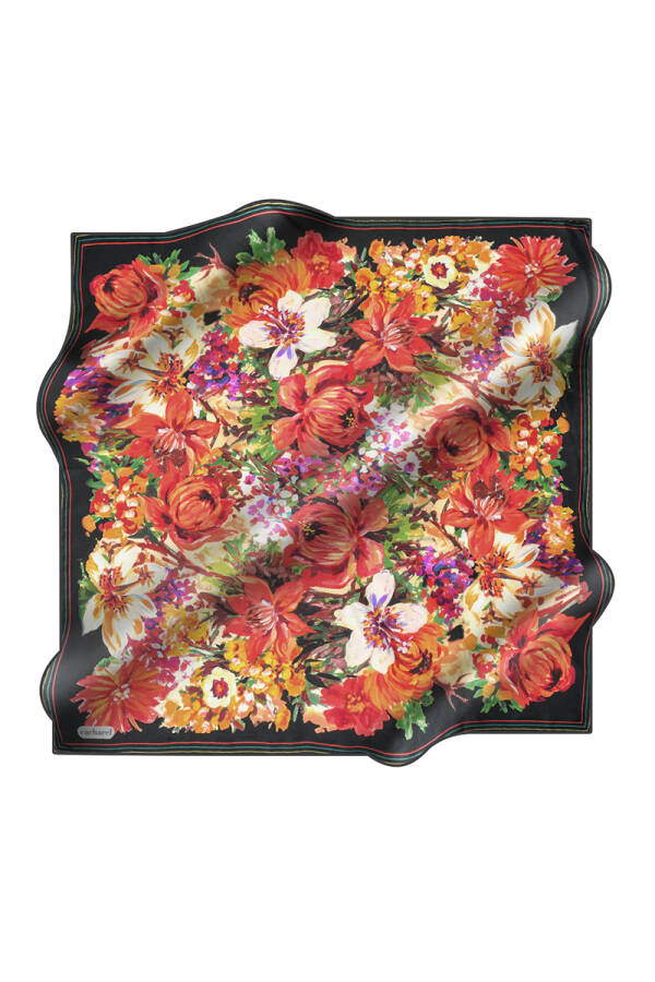 Çiçek Desenli 90X90 Cacharel Twill - 1