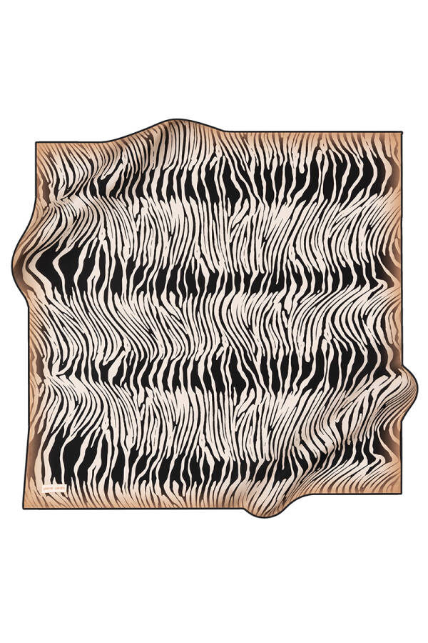 Zebra Desenli 90X90 Pierre Cardin Crepe Saten Eşarp - 1