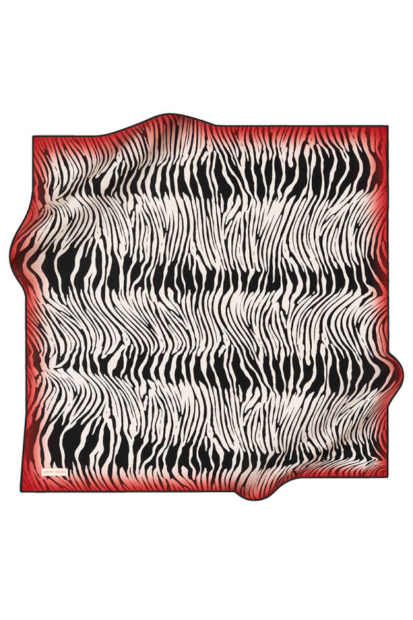 Zebra Desenli 90X90 Pierre Cardin Crepe Saten Eşarp - 2