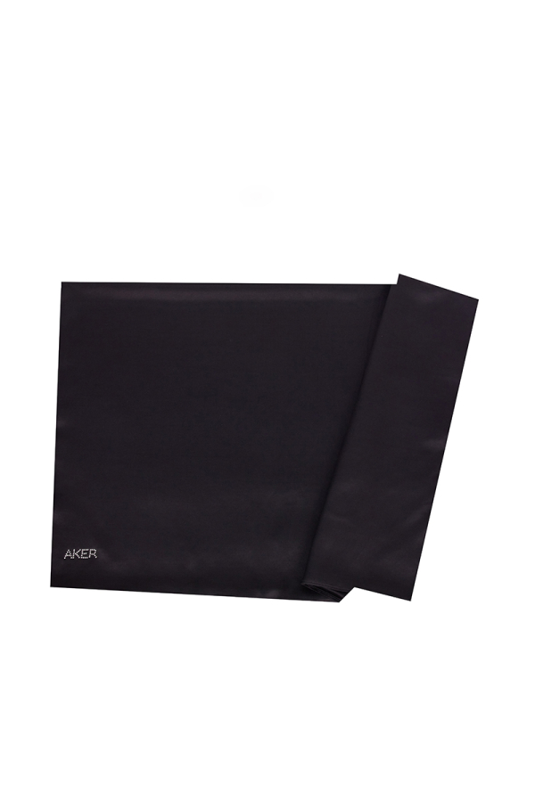 Siyah 75X200 İpek Pamuk Saten Şal - 1