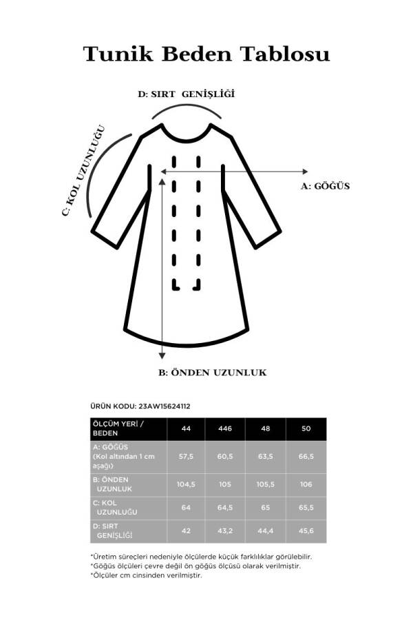 Siyah Yaka Dantel Detaylı Tunik - 4